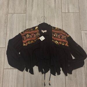 New free people Savannah Bed embroidered jacket XS